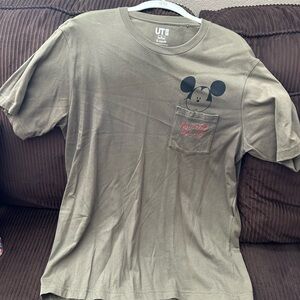 Uniqlo UT Men’s Olive Green Mickey Pocket Tee